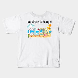 Happiness Is Being A Glam Summer Beach Happy Mother's Day T-Shirt Kids T-Shirt